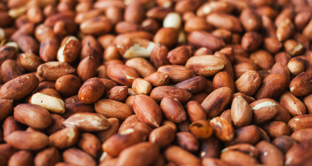 Nuts. peanuts are peeled and fried.