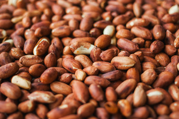 Nuts. peanuts are peeled and fried.
