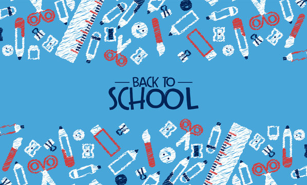 Back To School Card Fun Highschool Doodle Icons