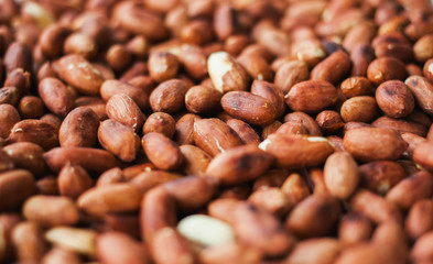 Nuts. peanuts are peeled and fried.