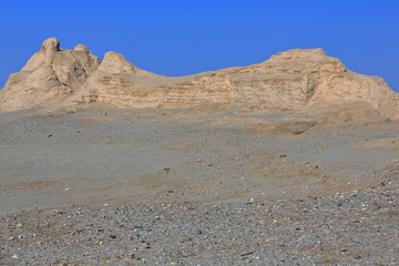 Ruins of the Tibetan fort-ancient town of Miran. Ruoqiang county-Xinjiang-China-0426