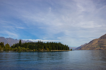 Lakeside of Wakatipu lake in Queenstown, NZ