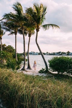 Woman on the intercostal water way