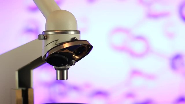 Microscope on the background of moving molecules