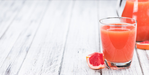 Grapefruit Juice (freshly squeezed, selective focus)