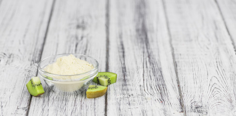 Fresh made Kiwi powder (slective focus)