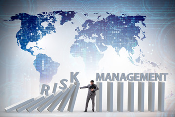 Businessman in risk management concept