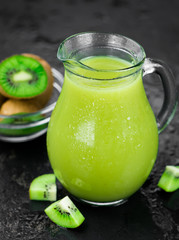 Fresh made Kiwi Smoothie (selective focus)