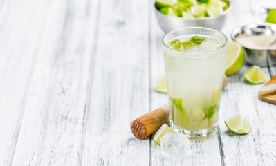 Fresh made Caipirinha