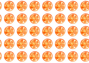Seamless watercolor pattern with a drink, cocktail with lemon, ice, mojito, smoothies. Fruit lemon, orange. Vintage drawing on white background