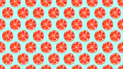 Seamless watercolor pattern with a drink, cocktail with lemon, ice, mojito, smoothies. Fruit lemon, orange. Vintage drawing on white background