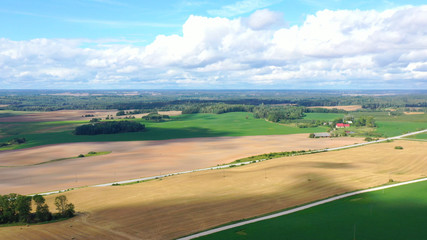 Ariel view of Farm lands and rocky area. Farm lands rocky area plateau pattern agri agriculture eco...