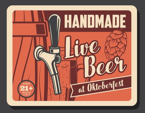 Handmade live beer, Oktoberfest brewing festival