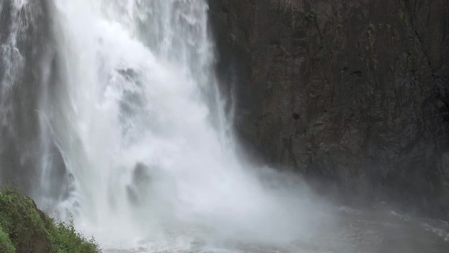 Close up shot of gigantic Haew Narok waterfall, Khao Yai national park, Thailand