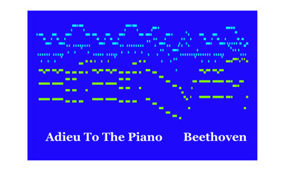 Music graph drawing of Beethoven's Adieu to the Piano
