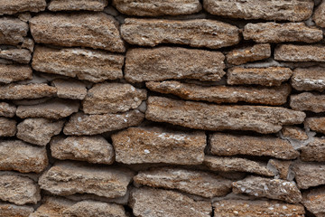 Old stone wall in the city