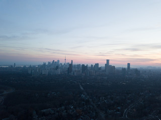 Toronto Skyline sunset time