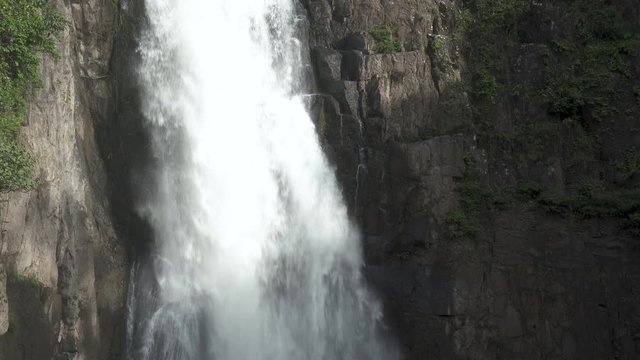 Close up shot of gigantic Haew Narok waterfall, Khao Yai national park, Thailand