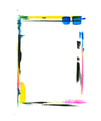 abstract colorful painted frame 