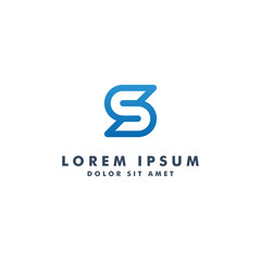 Letter S logo template icon design - vector