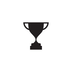 Trophy for winner logo design vector template