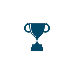 Trophy for winner logo design vector template