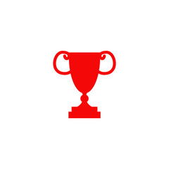 Trophy for winner logo design vector template