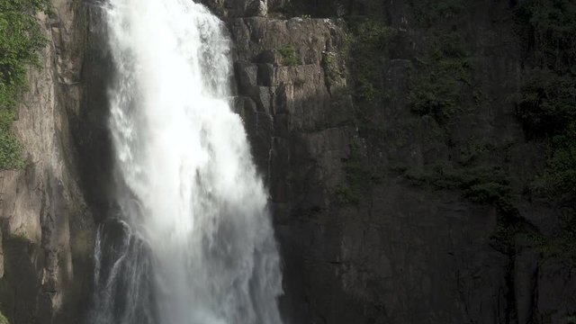 Close up shot of gigantic Haew Narok waterfall, Khao Yai national park, Thailand