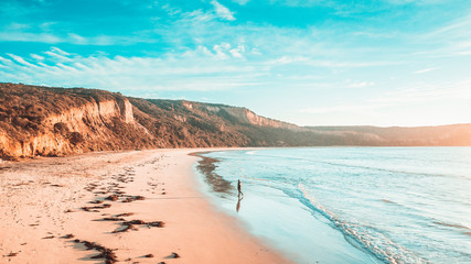 Aerial View of Australian Beaches and Coastline of the Great Ocean Road