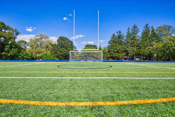Football stadium and training field in university campus