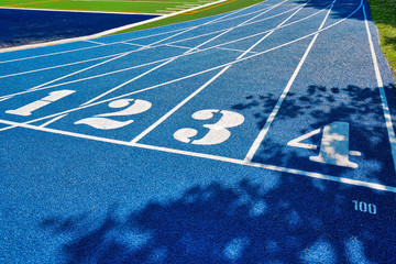Football stadium and training field in university campus