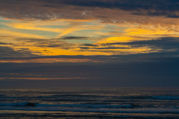 sunset over the sea