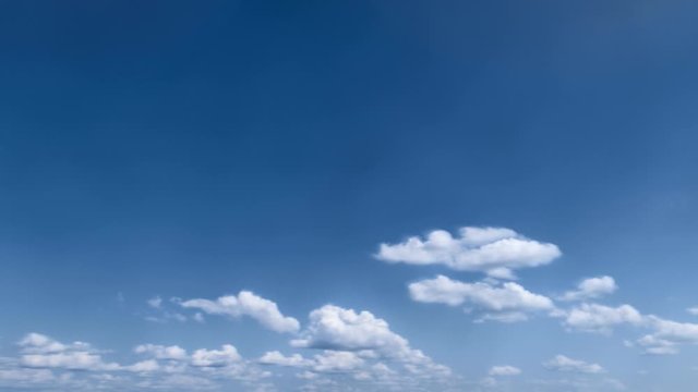 Timelapse of a Blue Sky with Clouds on a Sunny Summer Day
