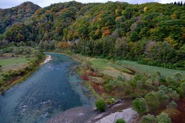 秋扇湖（鎧畑ダム湖）秋田県仙北市