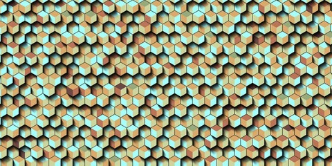 Abstract colorful honeycomb honey seamless pattern hexagon mosaic