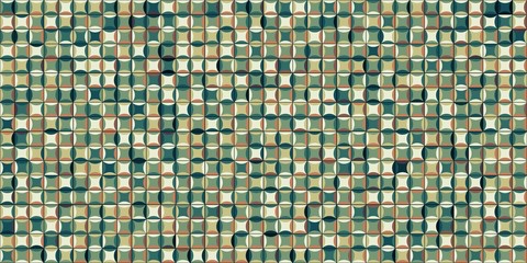 Fototapeta premium Abstract colorful canvas square geometric seamless pattern background