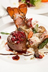 Beef steak on a plate
