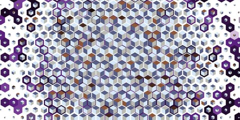 Abstract colorful honeycomb honey seamless pattern hexagon mosaic