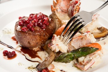Beef steak on a plate