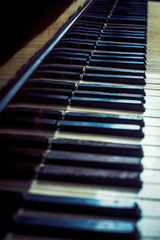 piano keyboard closeup