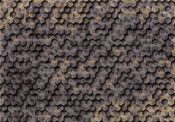 Abstract colorful honeycomb honey seamless pattern hexagon mosaic