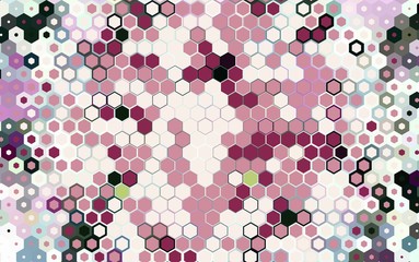 Abstract colorful honeycomb honey seamless pattern hexagon mosaic