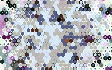 Abstract colorful honeycomb honey seamless pattern hexagon mosaic