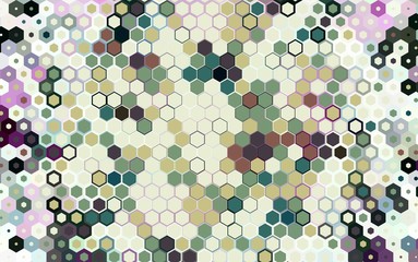 Abstract colorful honeycomb honey seamless pattern hexagon mosaic