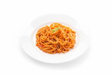 Tomato Pasta on Plate