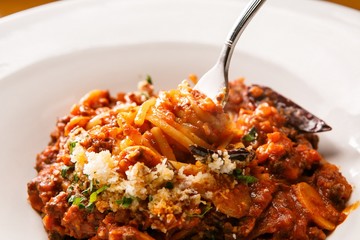 Tomato Pasta on Plate