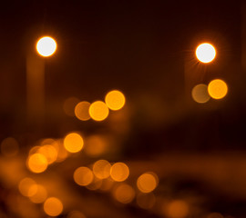 Bokeh in the night city