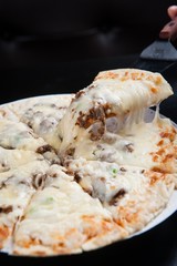 Italian pizza on a plate