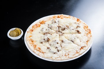 Italian pizza on a plate