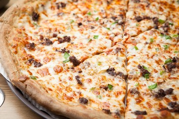 Italian pizza on a plate